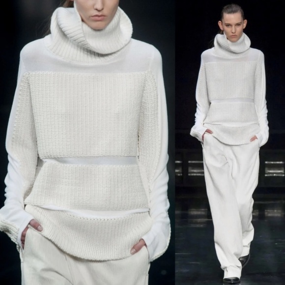 Helmut Lang Textured-Inlay Turtleneck - Picture 1 of 10